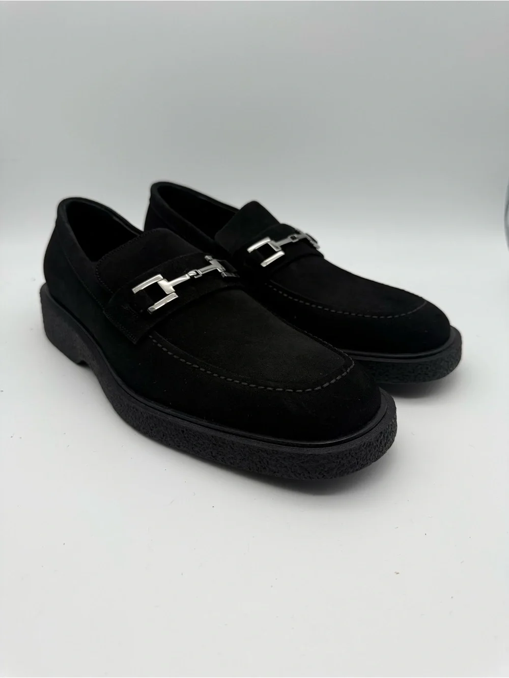 BRAND NEW Rare Vintage Italy Gucci Loafers Black Suede 110 0269 Men’s Size 7.5